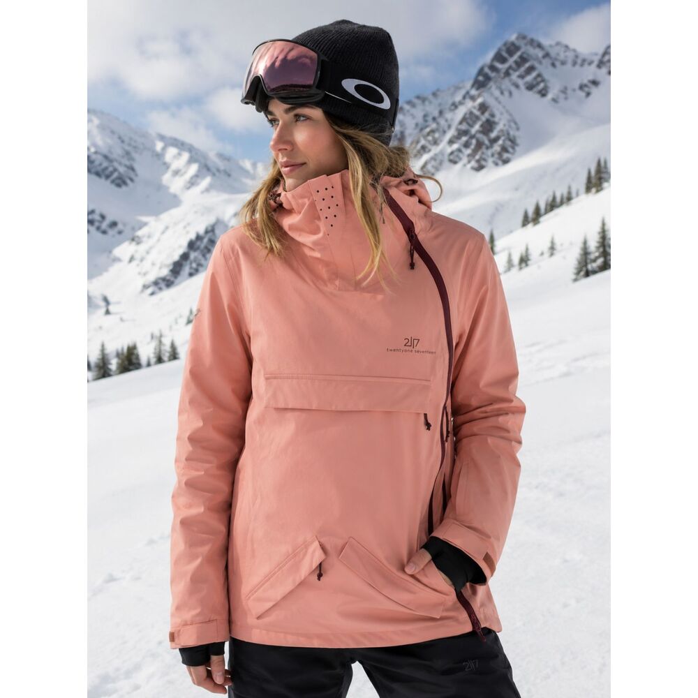 🔥 NWT 2117 of Sweden Ski Jacket Pink Anorak Technical Snowboard Asymmetric M
